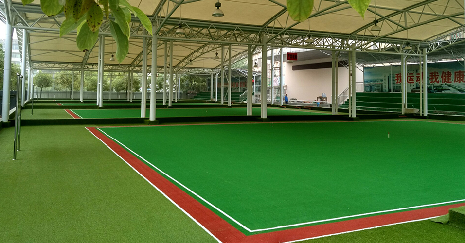 湖北省潛江市委老干部局四連片人造草坪門(mén)球場(chǎng)