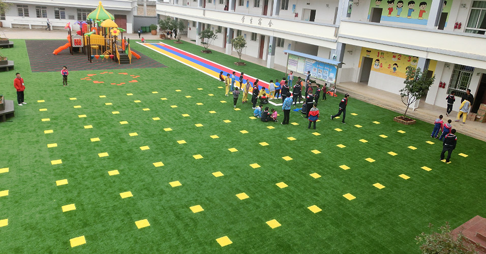 四川文山特殊教育學校懸浮地板+拼塊草