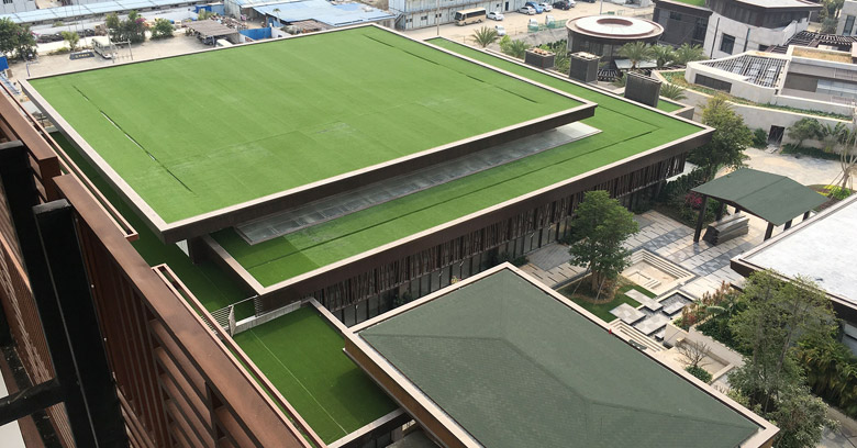 三亞海棠灣君悅酒店屋頂人造草