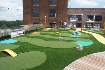屋頂高爾球場人造草鋪裝效果