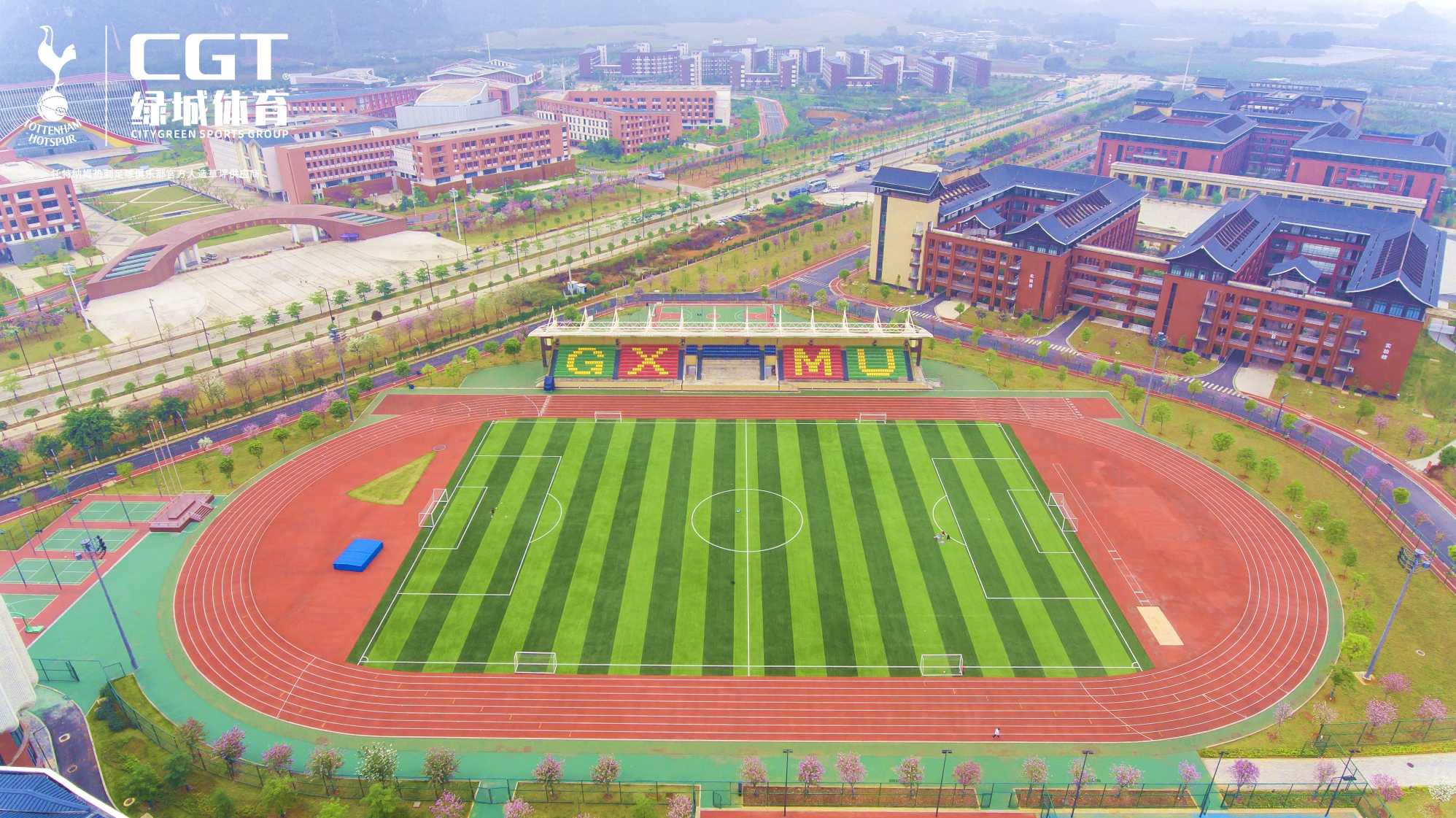 廣西運動場地升級進行時！CGT綠城體育人造草坪守護每步安全
